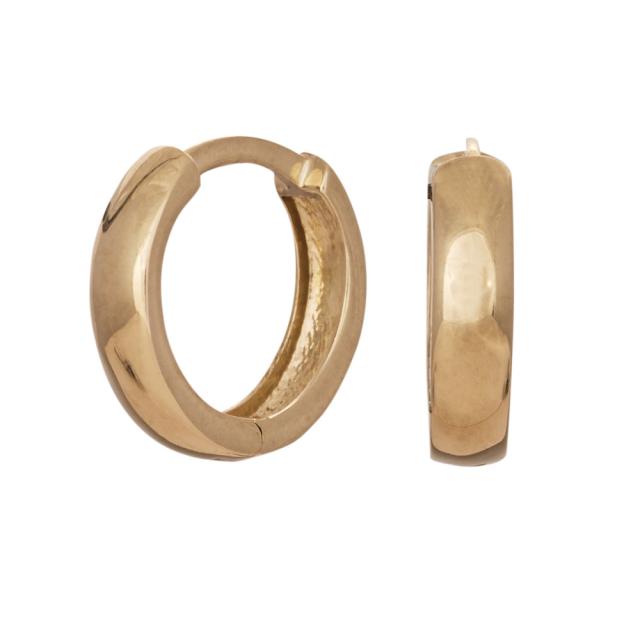 8kt. guldcreoler 3x12mm