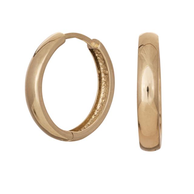 8kt. guldcreoler 3x16mm