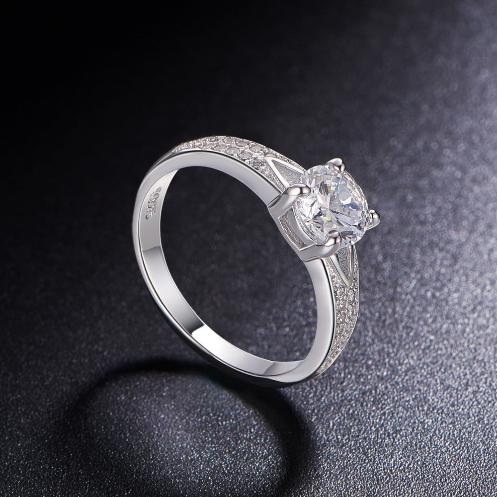 Sølv ring med zirconia sten