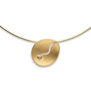 Sterling sølv Vedhæng, fg mat/blank, brillant 0,03ct W-SI