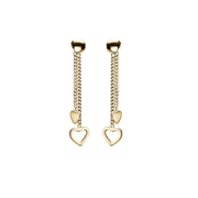 Ørehænger, dråber m/cz, forg sølv