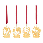 4 stk. ophæng - Den grimme ælling - 18k fg - Urma.dk