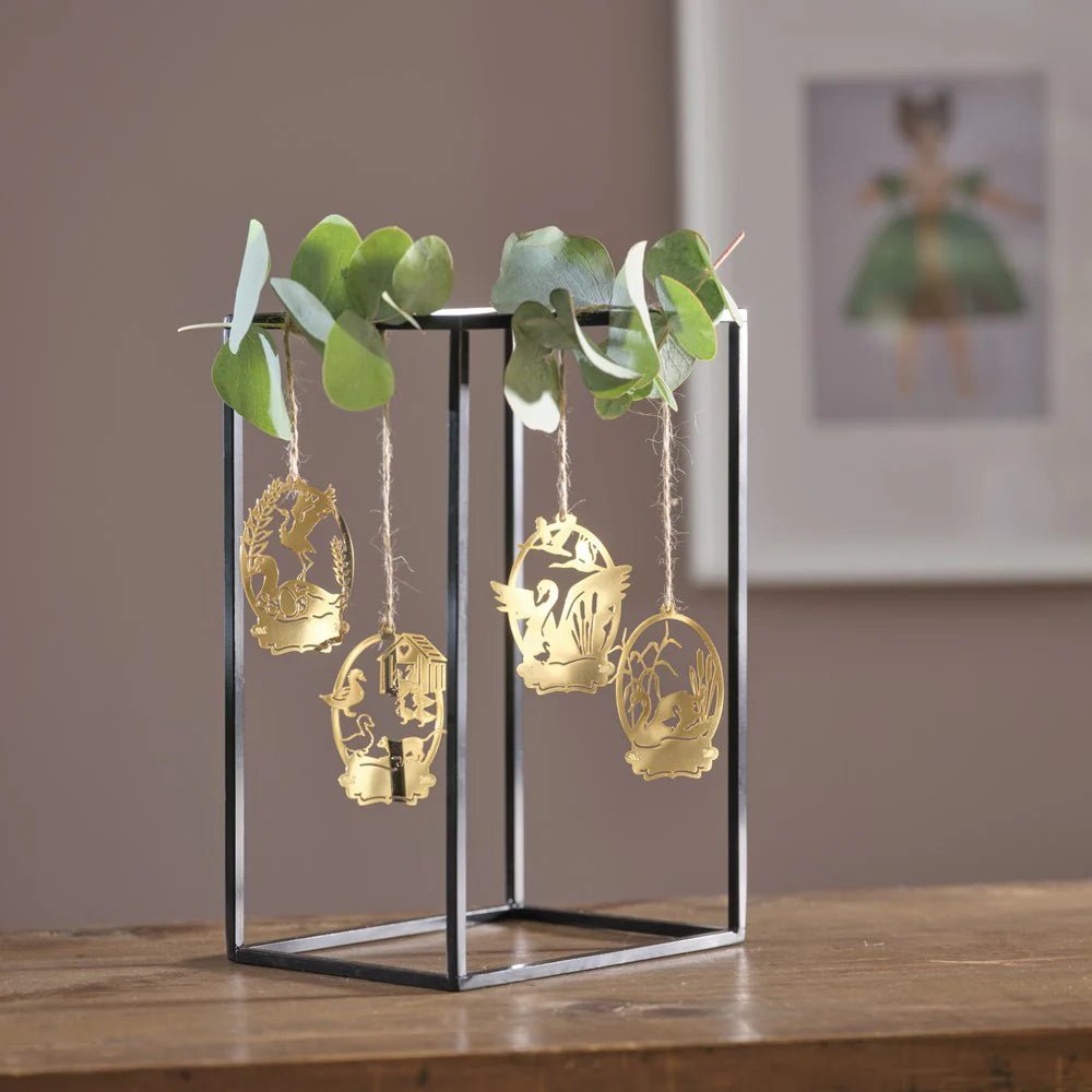 4 stk. ophæng - Den grimme ælling - 18k fg - Urma.dk