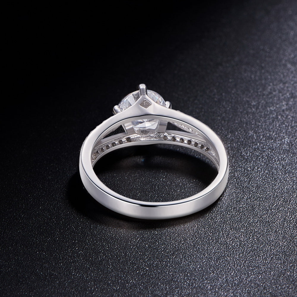 Sølv ring med zirconia sten