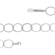 Sterling sølv armbånd mat, 17cm + 2cm