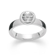 Sterling Ring Ringblank, hvid topas 1,49ct