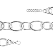 Sterling sølv armbånd mat, 17cm + 3cm