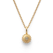 18 karat guld Vedhænger mat/blank, brillant 0,04ct W-SI