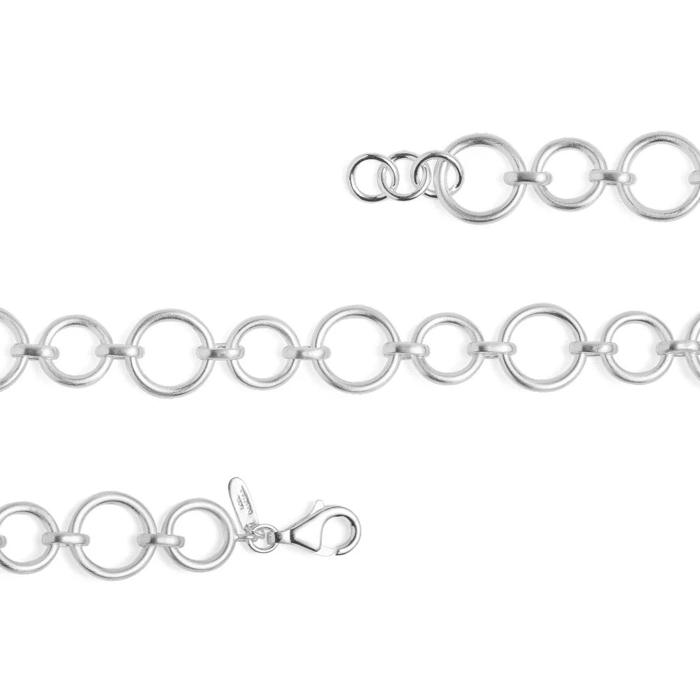 Sterling sølv armbånd mat, 20cm + 1cm