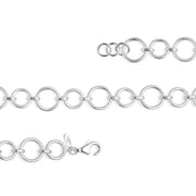 Sterling sølv armbånd mat, 20cm + 1cm