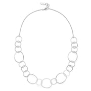 Sterling sølv collier mat/blank, rund ankerk. 2mm