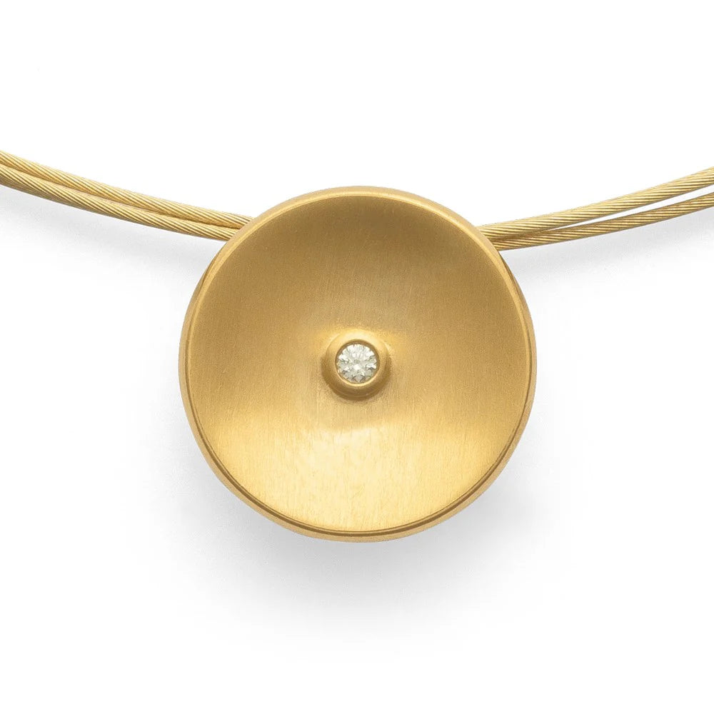 Sterling sølv Vedhæng, mat fg, brillant 0,015ct W-SI