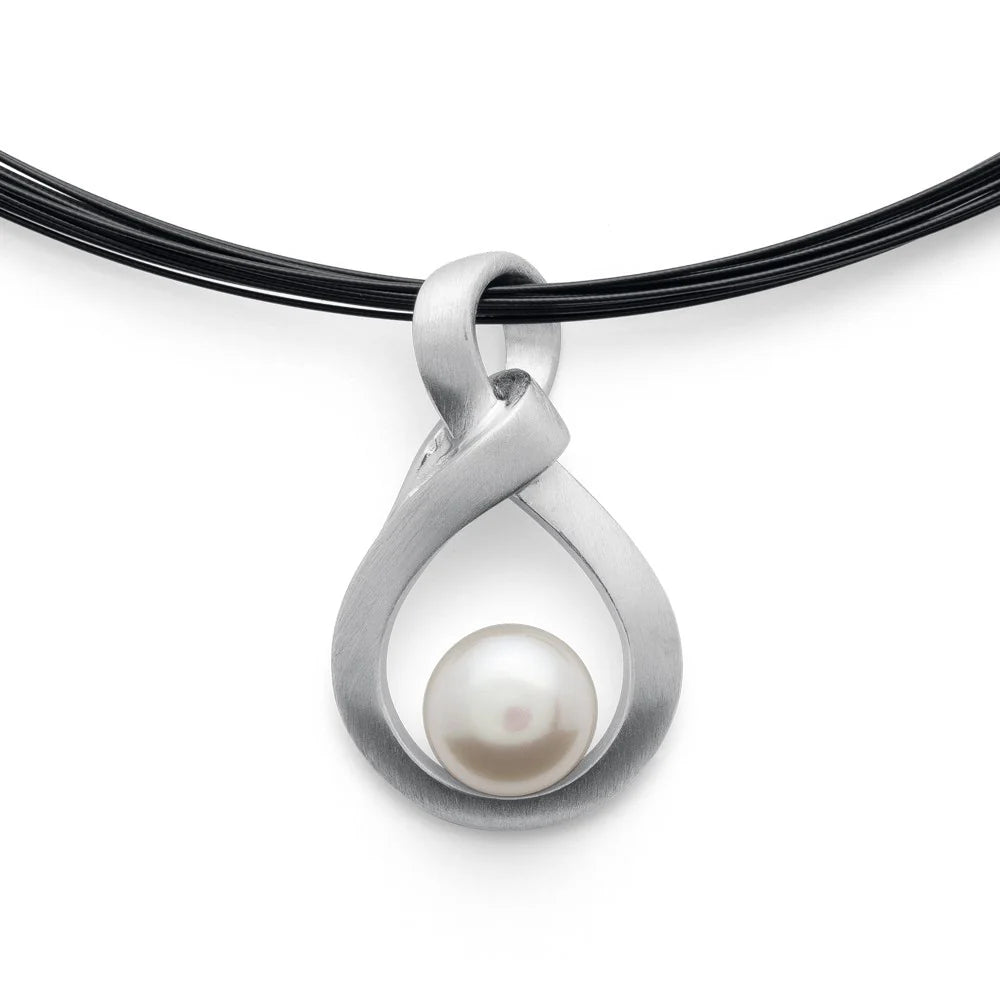 Sterling sølv Vedhæng, rho. mat., kulturperle 1,76ct