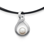 Sterling sølv Vedhæng, rho. mat., kulturperle 1,76ct