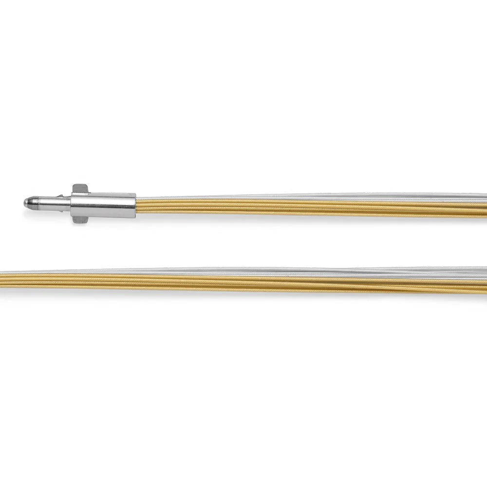 Stål 12rk, forsølvet, tofarvet 0,5 mm 45cm (Copy)