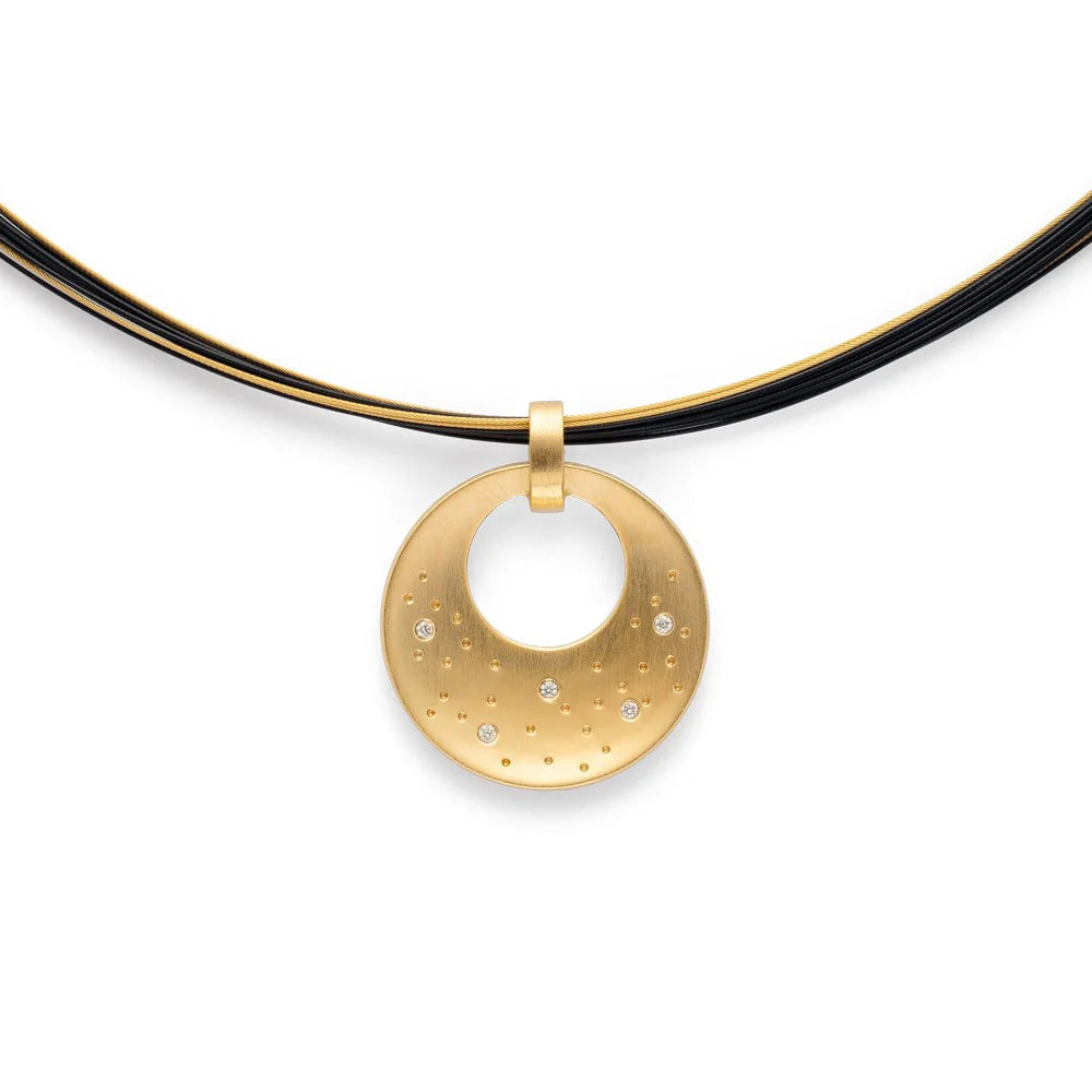 Sterling sølv Vedhæng, matfg, br 0,025ct W-SI