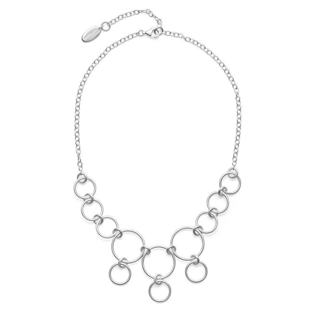 Sterling sølv collier mat/blank, 40cm + 5cm