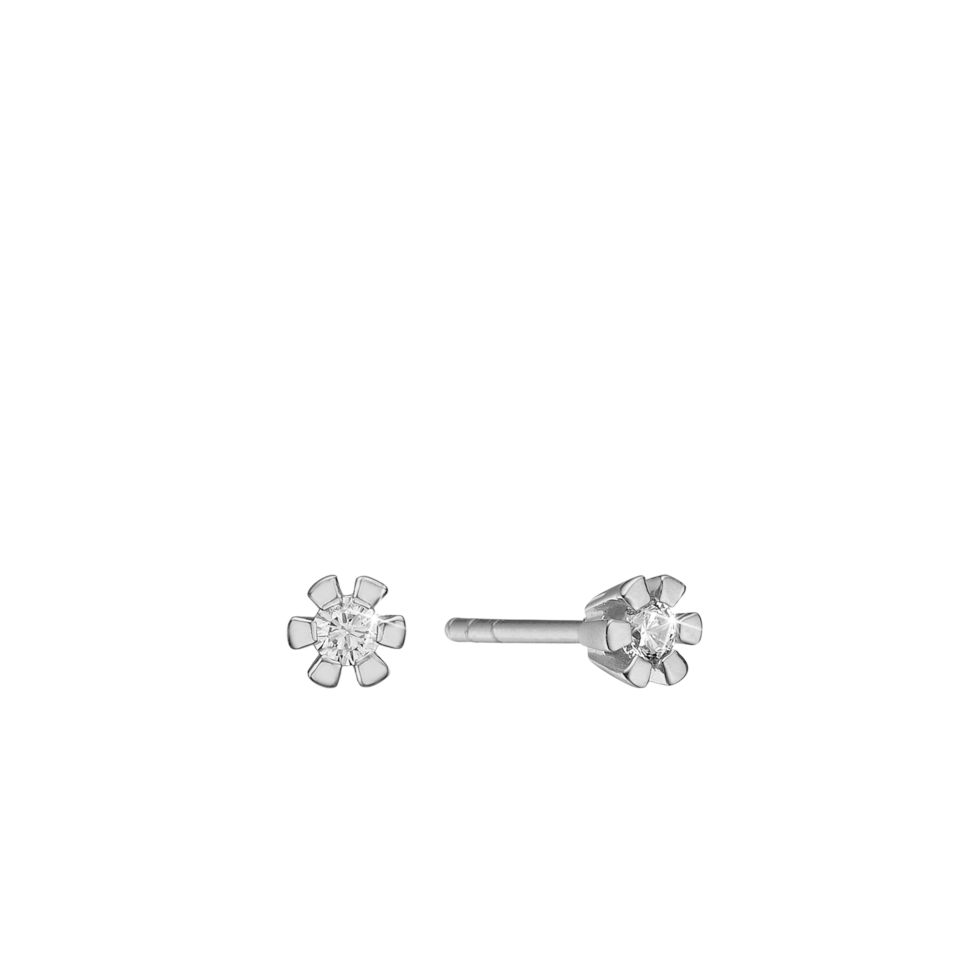 ETERNITY 14KT HV. ØRESTIK 2X0,10CT WSI