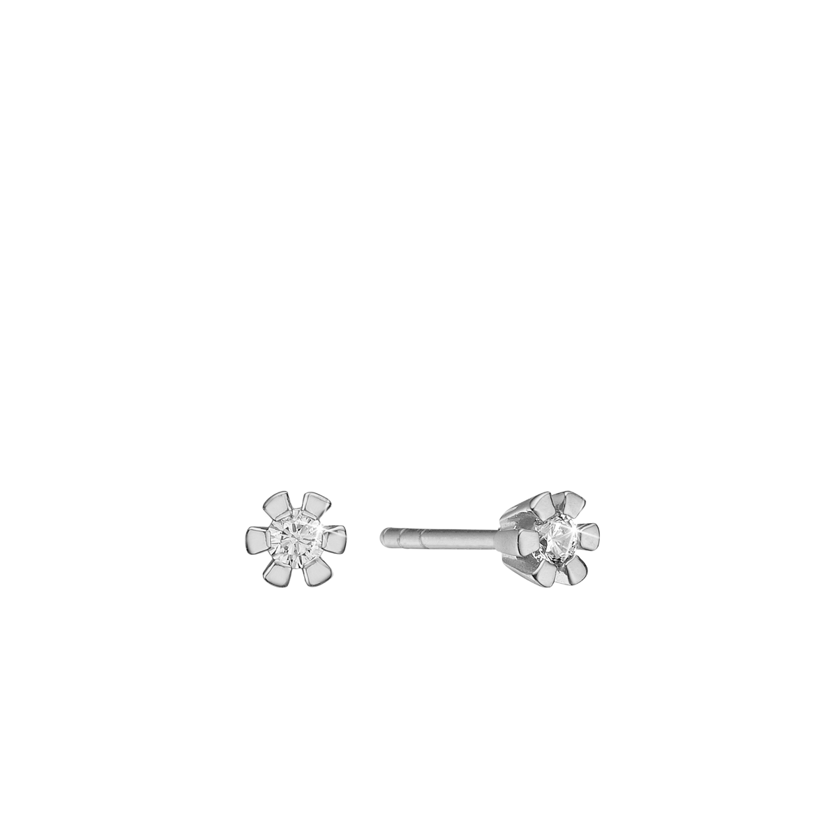 ETERNITY 14KT HV. ØRESTIK 2X0,10CT WSI