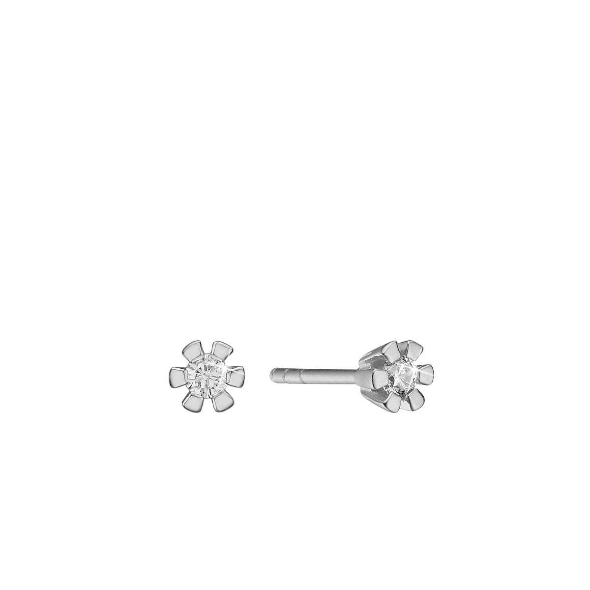ETERNITY 14KT HV. ØRESTIK 2X0,15CT WSI