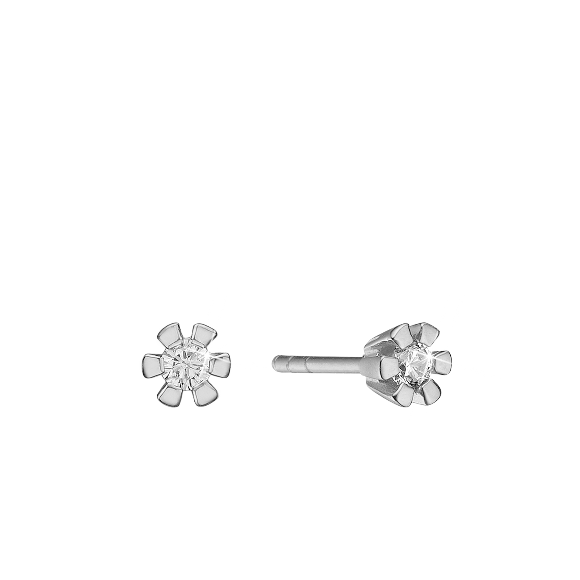 ETERNITY 14KT HV. ØRESTIK 2X0,30CT WSI