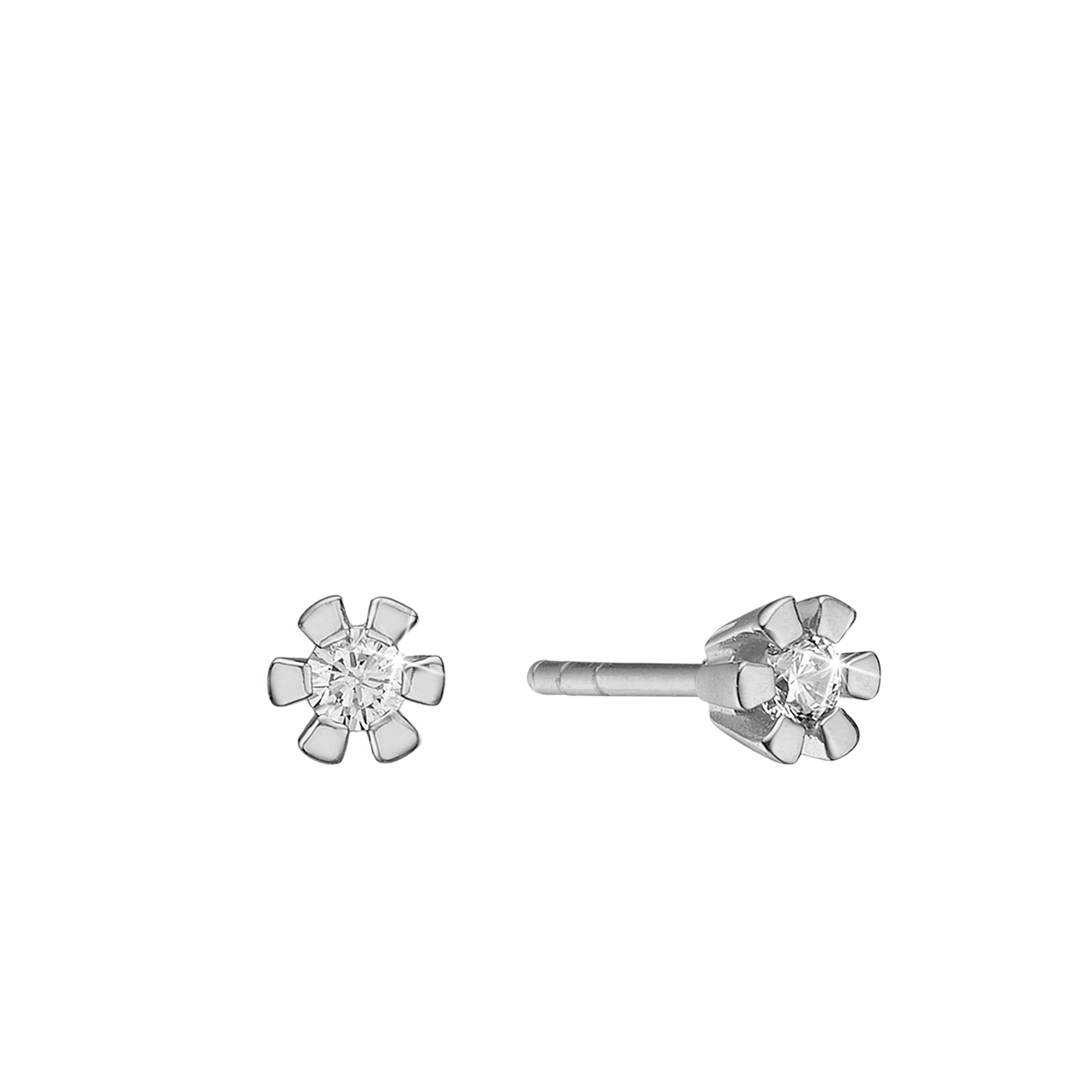 ETERNITY 14KT HV. ØRESTIK 2X0,35CT WSI