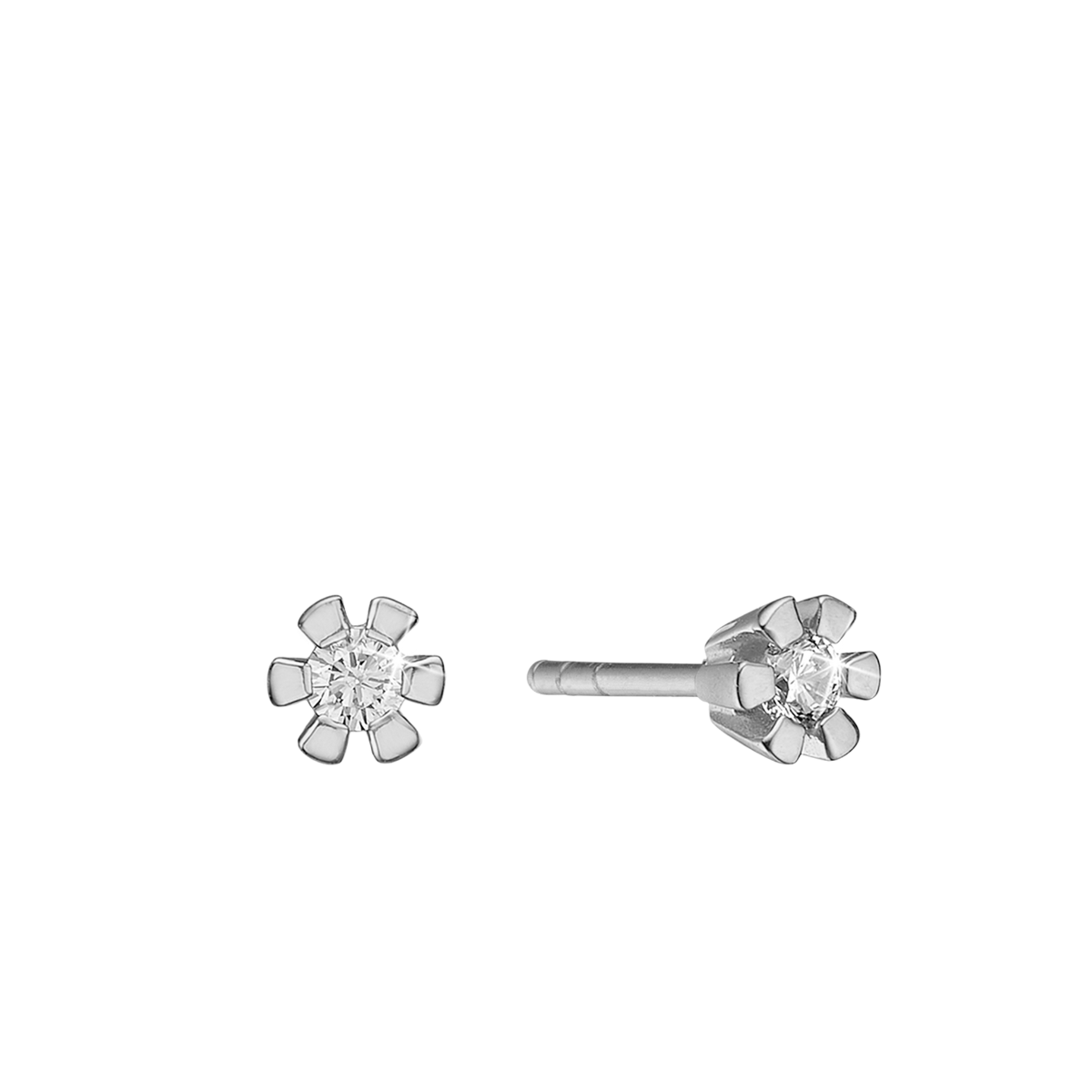 ETERNITY 14KT HV. ØRESTIK 2X0,35CT WSI