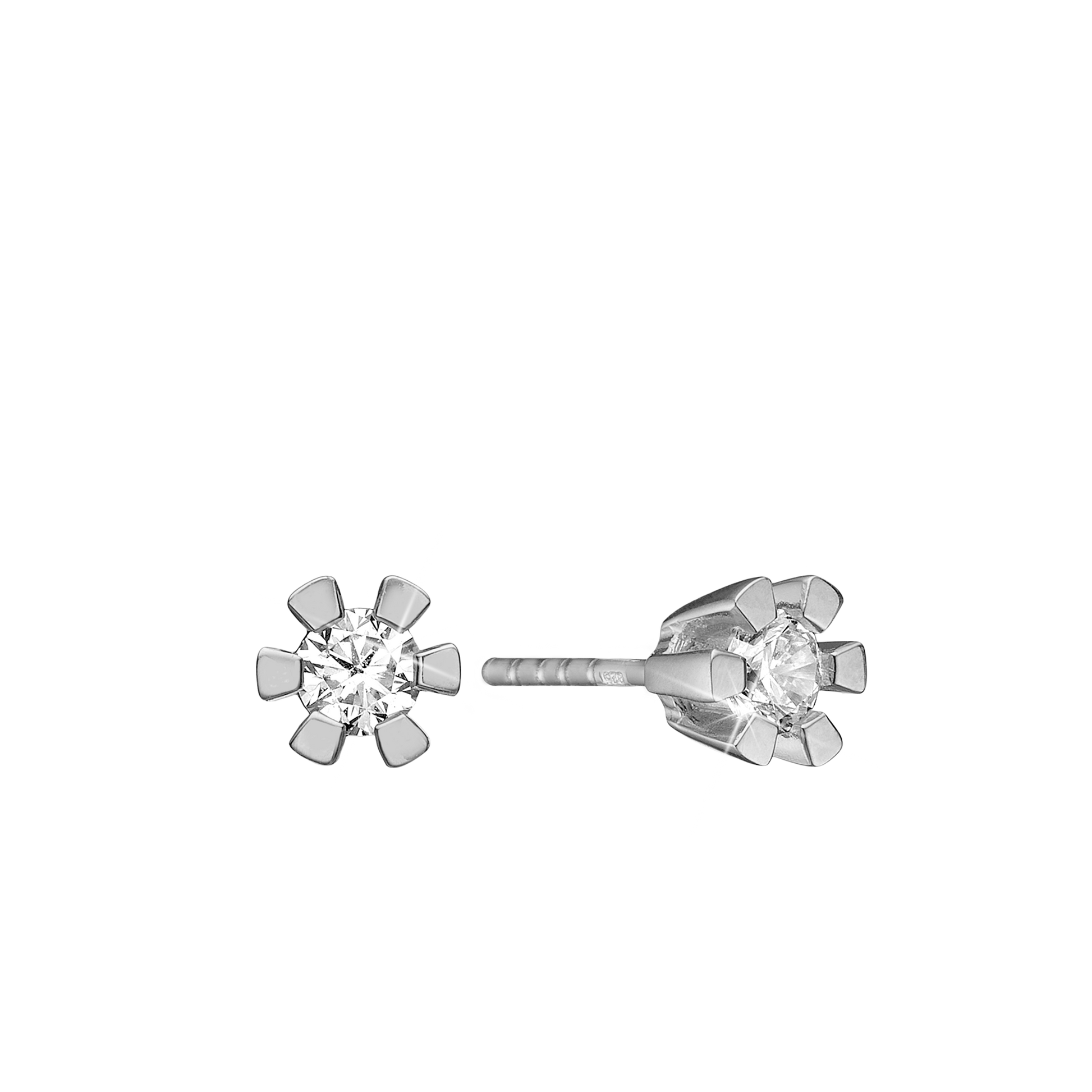 ETERNITY 14KT HV. ØRESTIK 2X0,50CT WSI