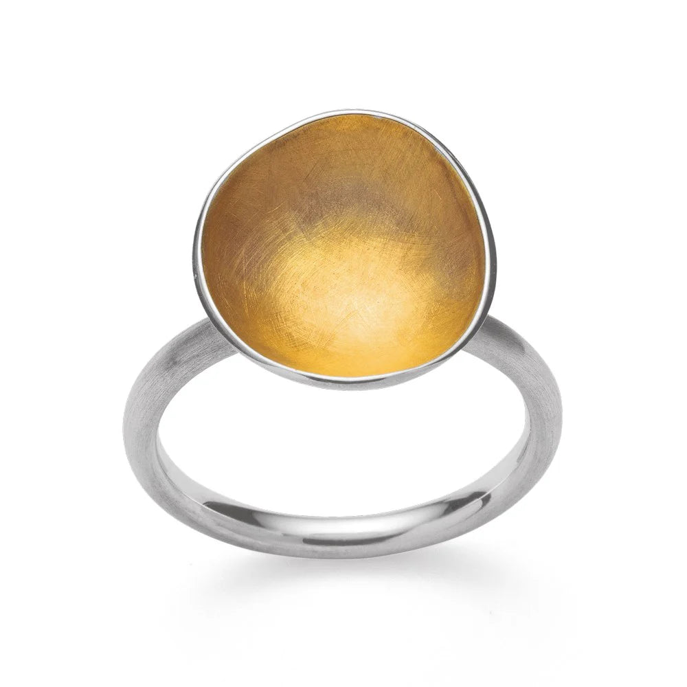 Sterling sølv Ring, delvis jfr. mat/børstet mat