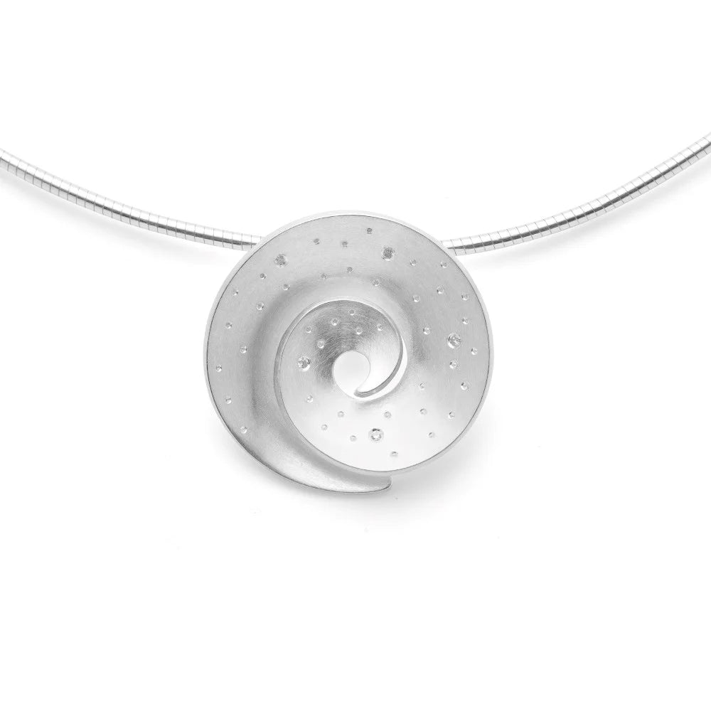 Sterling sølv Vedhæng mat br 0,025ct W-SI