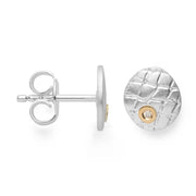 Sterling sølv Ørestikker, fg mat/tekstureret, br 0.01ct
