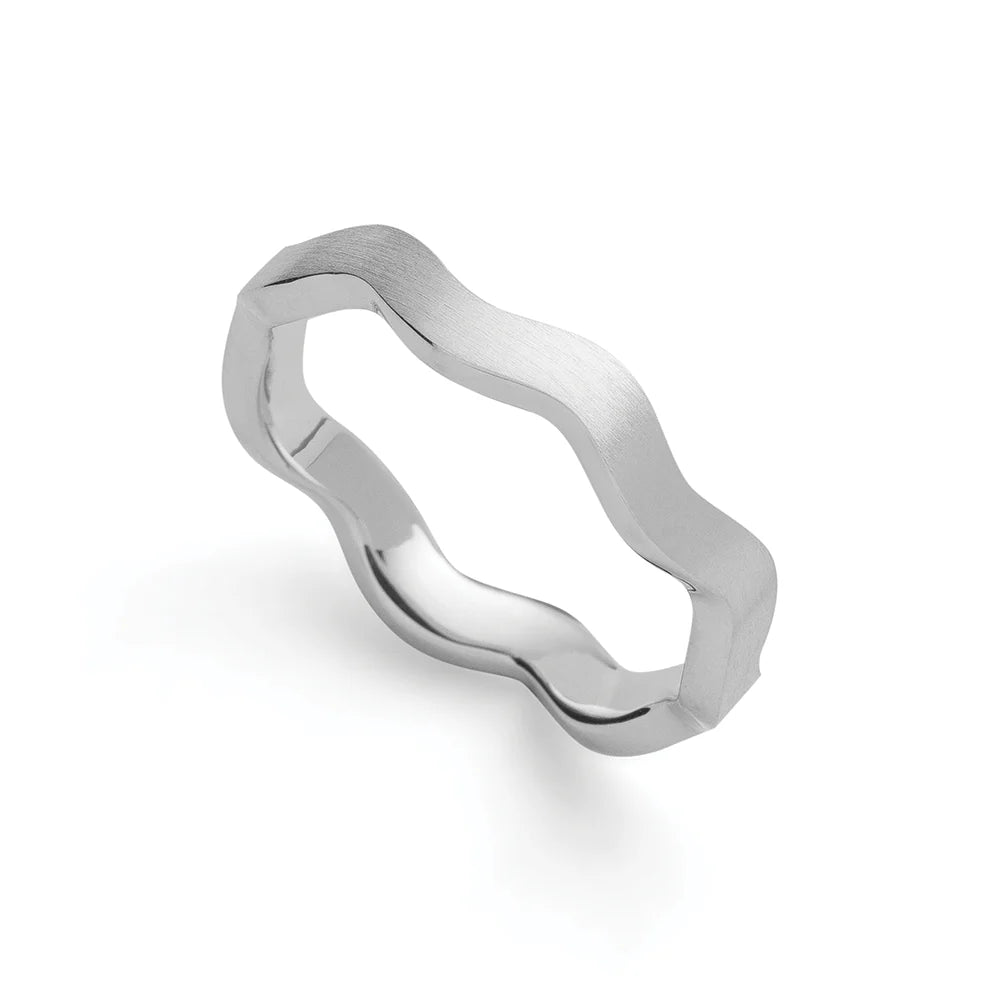 Sterling sølv ring, mat/blank