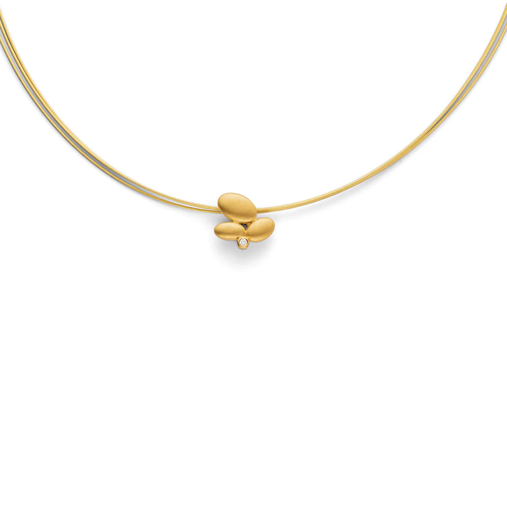 Sterling sølv vedhæng, fg., mat, dia. 0,02ct W-SI