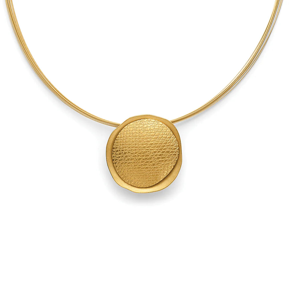 Sterling sølv vedhæng, fg., mat/special textured