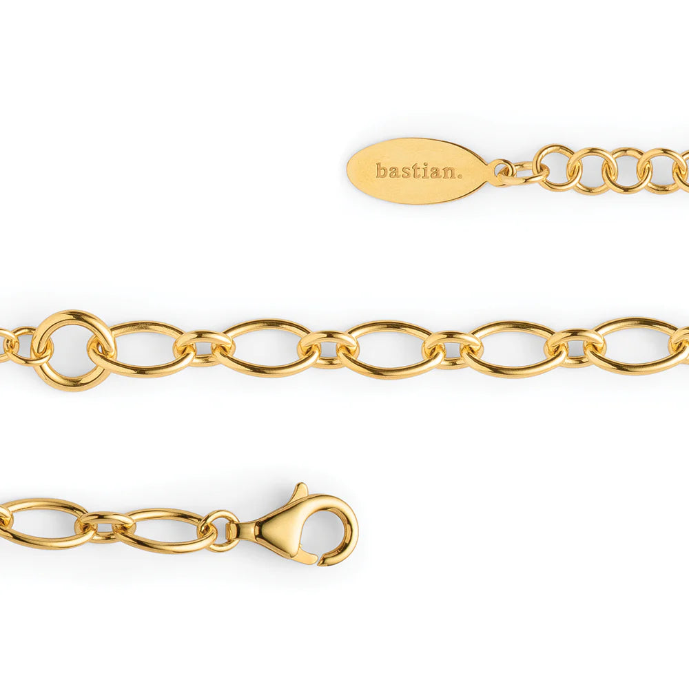 Sterling sølv armbånd, fg., poliert, 45+3cm