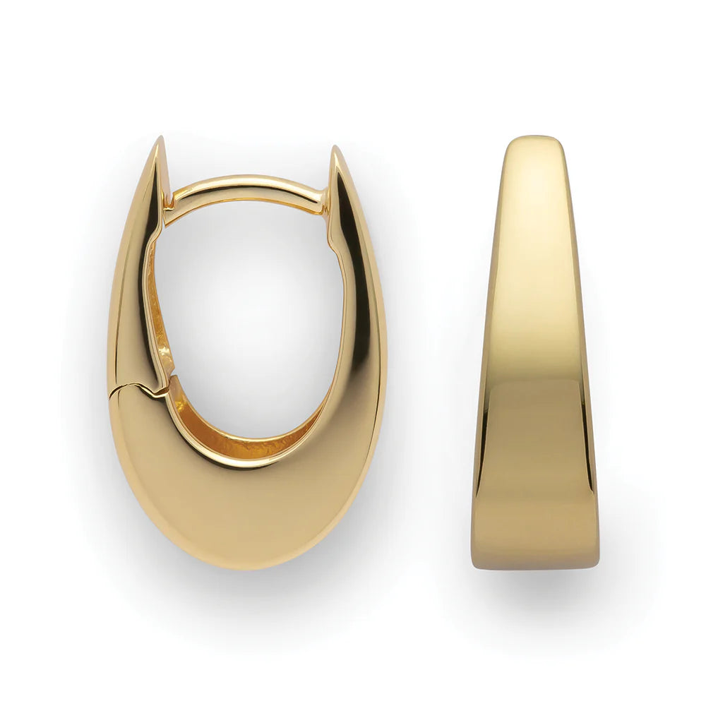 Sterling sølv creol, fg., blank