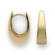 Sterling sølv creol, fg., blank
