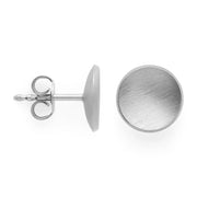Sterling sølv øreringe, mat/blank,10mm