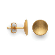 Sterling sølv øreringe, fg., børstet/pol., 10mm