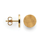 Sterling sølv øreringe, fg., børstet/pol., 10mm