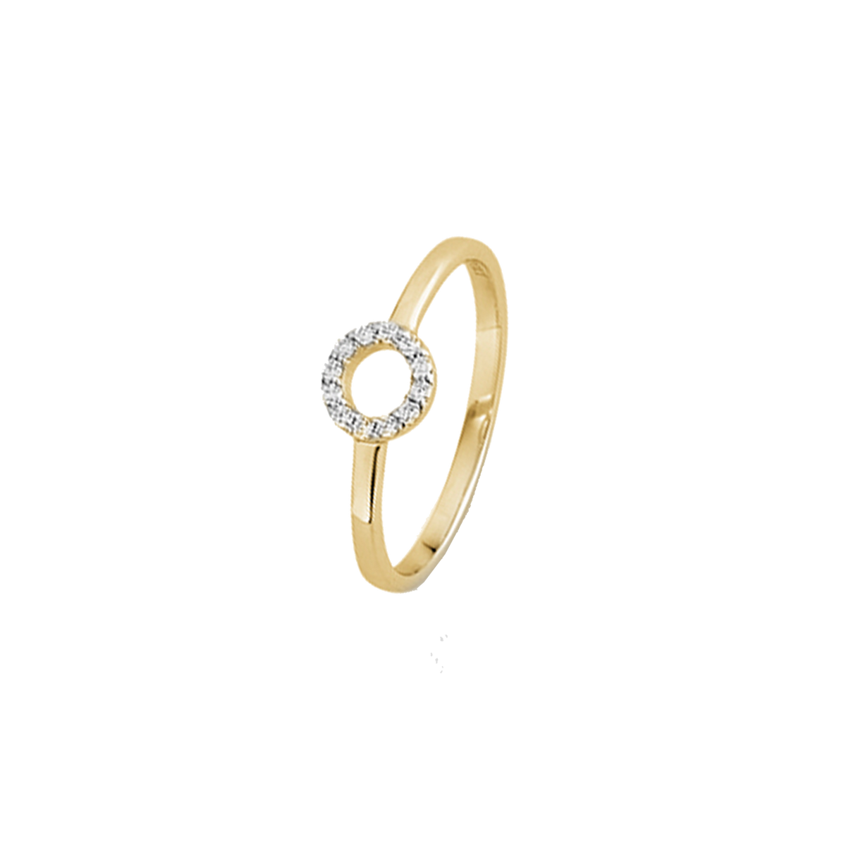 Sølv forg ring cz-cirkel