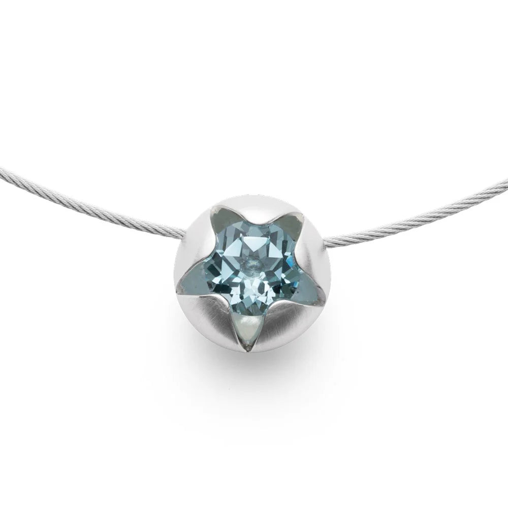 Sterling sølv Vedhæng inkl. stål bøjle mat 42cm,1mm