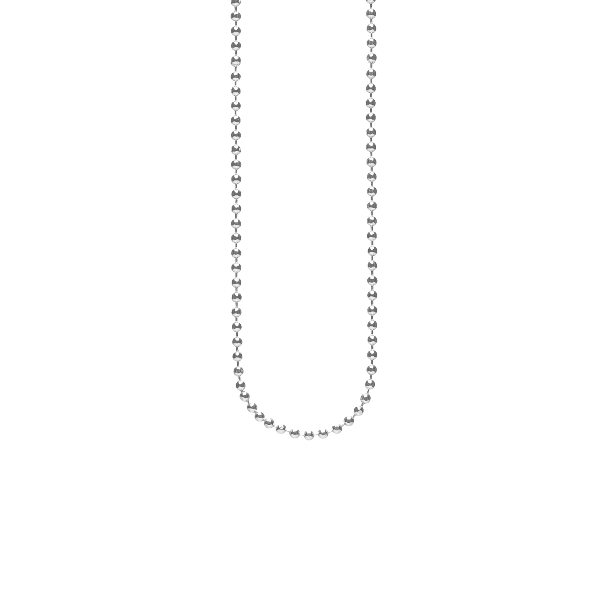 Sølv rh collier kugle facet 1,8mm60cm