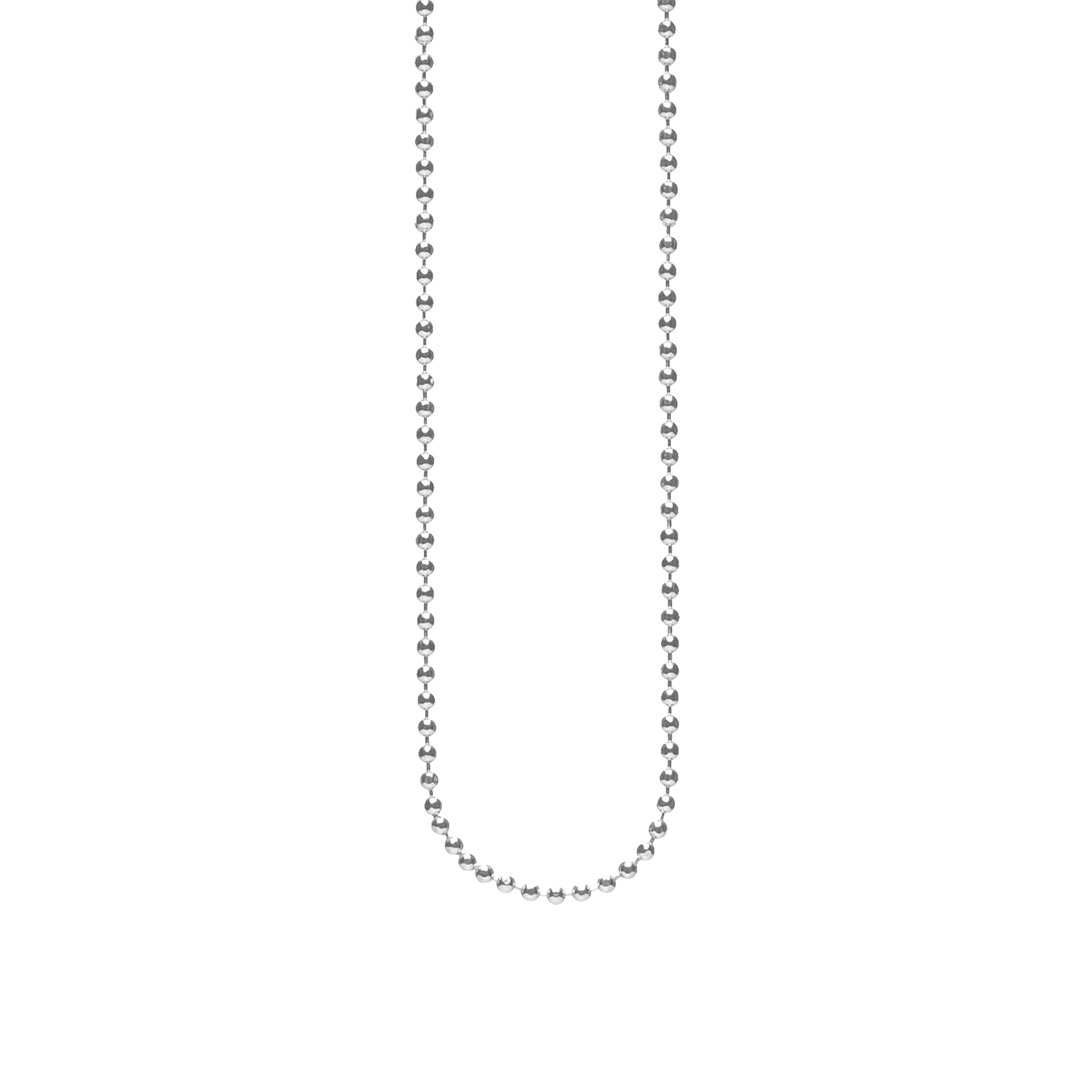 Sølv rh collier kugle facet 1,8mm70cm