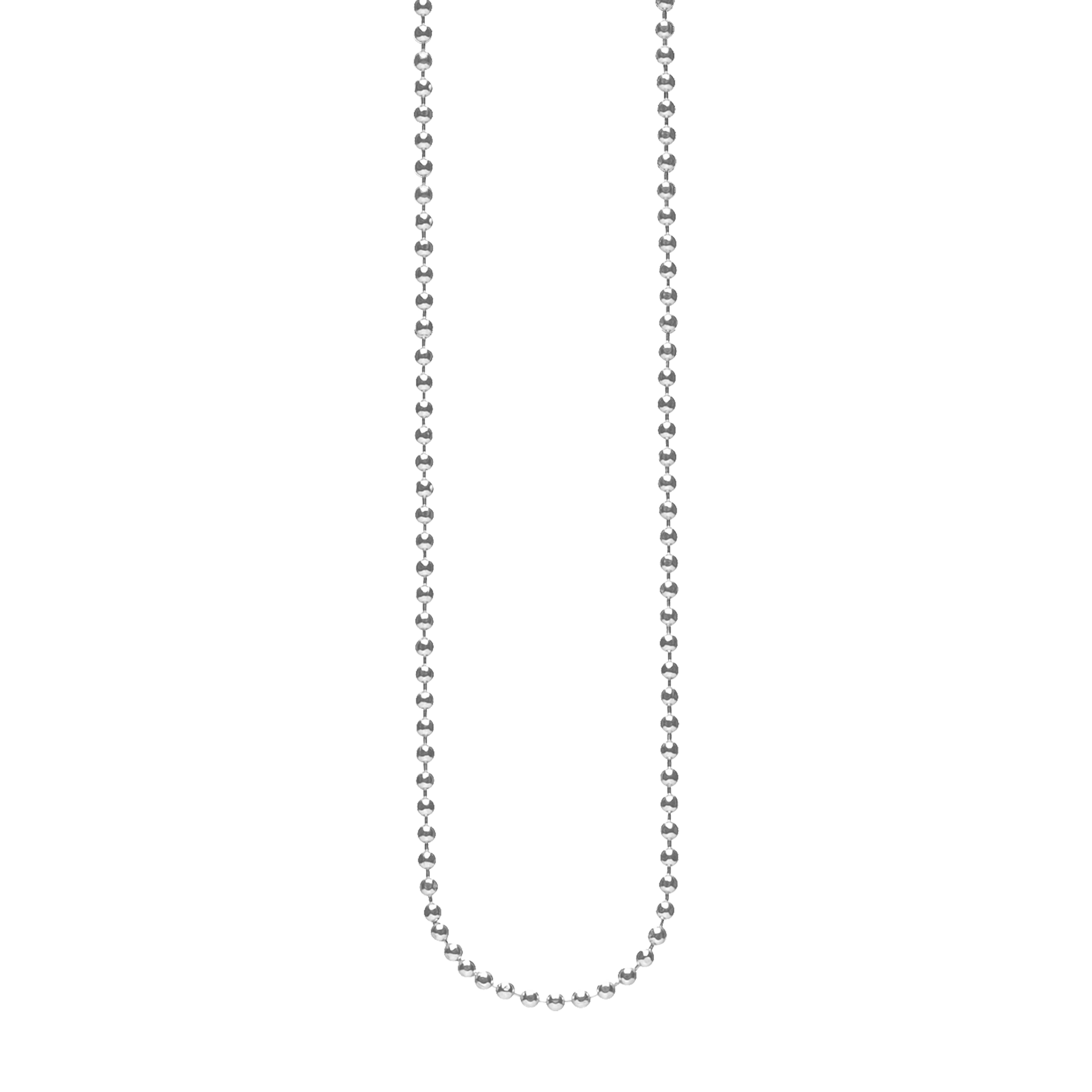 Sølv rh collier kugle facet 1,8mm 80cm