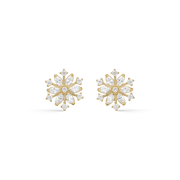 8 kt. guld ørestikker snefnug med syntetiske cubic zirconia. Mål 9,31 x 9,04 mm.