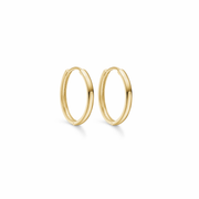 8 kt. guld knækcreol hvælvet med kantet side. Mål 2,2 x 20 mm.