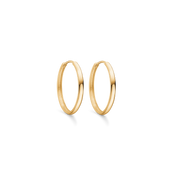8 kt. guld knækcreol hvælvet med kantet side. Mål 2,2 x 25 mm.