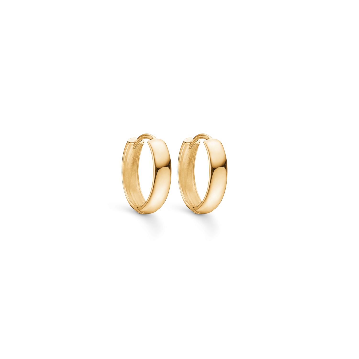 8 kt. guld knækcreol hvælvet. Mål 3,3 x 15 mm.