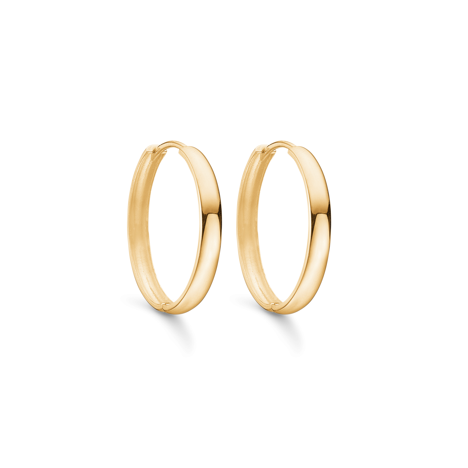 8 kt. guld knækcreol hvælvet. Mål 3,3 x 25 mm.